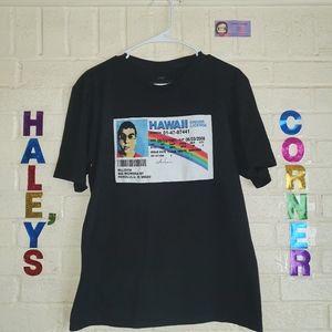 Superbad Mens McLovin T Shirt Size L Black Hawaii ID Graphic Tee